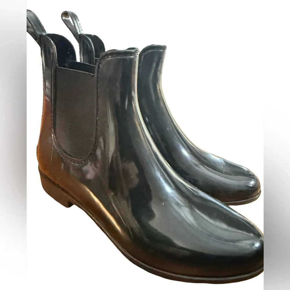 Marc Fisher Rain Boots Ankle Height Black Size 8